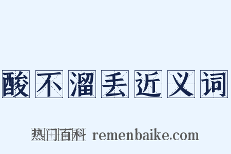 酸不溜丢近义词是什么意思的图片